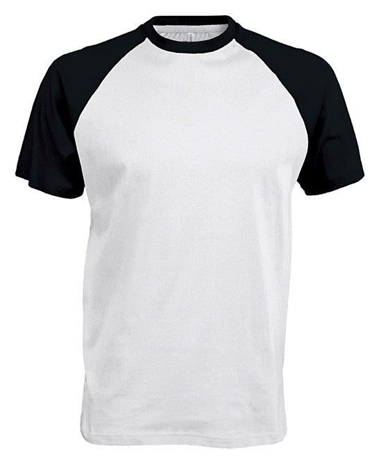 Kariban Two-Tone Baseball T-Shirt 100% Cotton Contrast Sleeves Side Vents