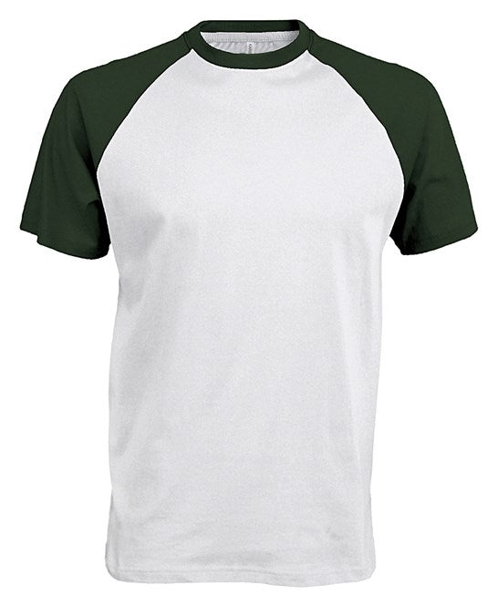 Kariban Two-Tone Baseball T-Shirt 100% Cotton Contrast Sleeves Side Vents