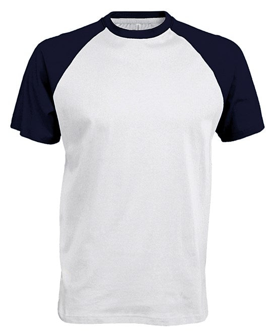 Kariban Two-Tone Baseball T-Shirt 100% Cotton Contrast Sleeves Side Vents