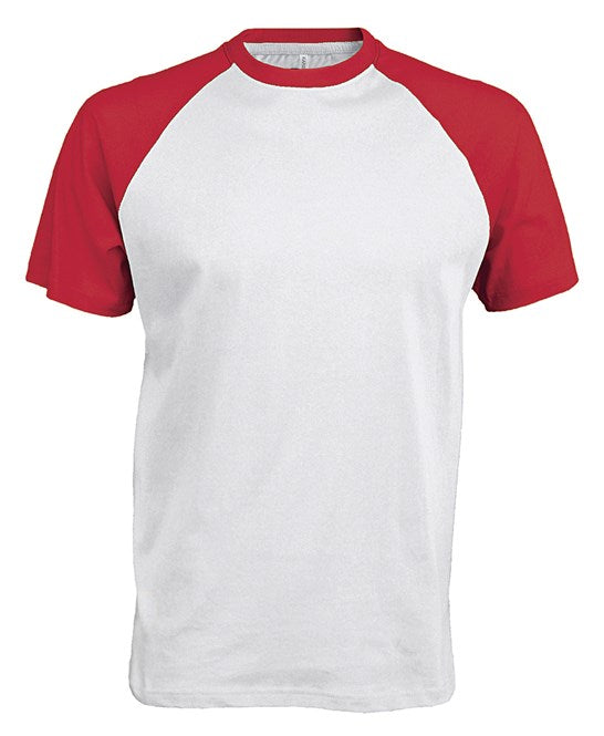 Kariban Two-Tone Baseball T-Shirt 100% Cotton Contrast Sleeves Side Vents