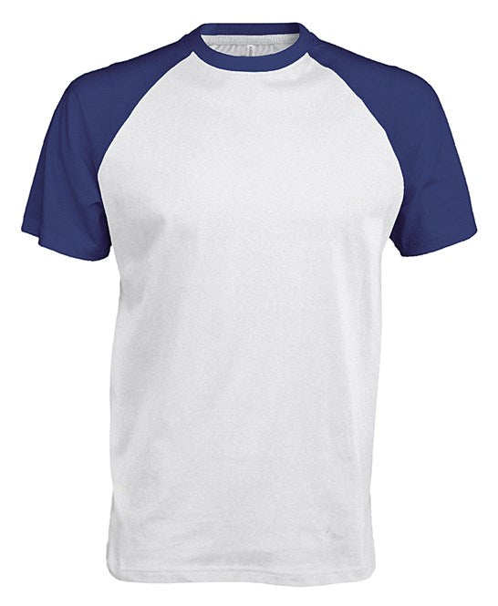 Kariban Two-Tone Baseball T-Shirt 100% Cotton Contrast Sleeves Side Vents