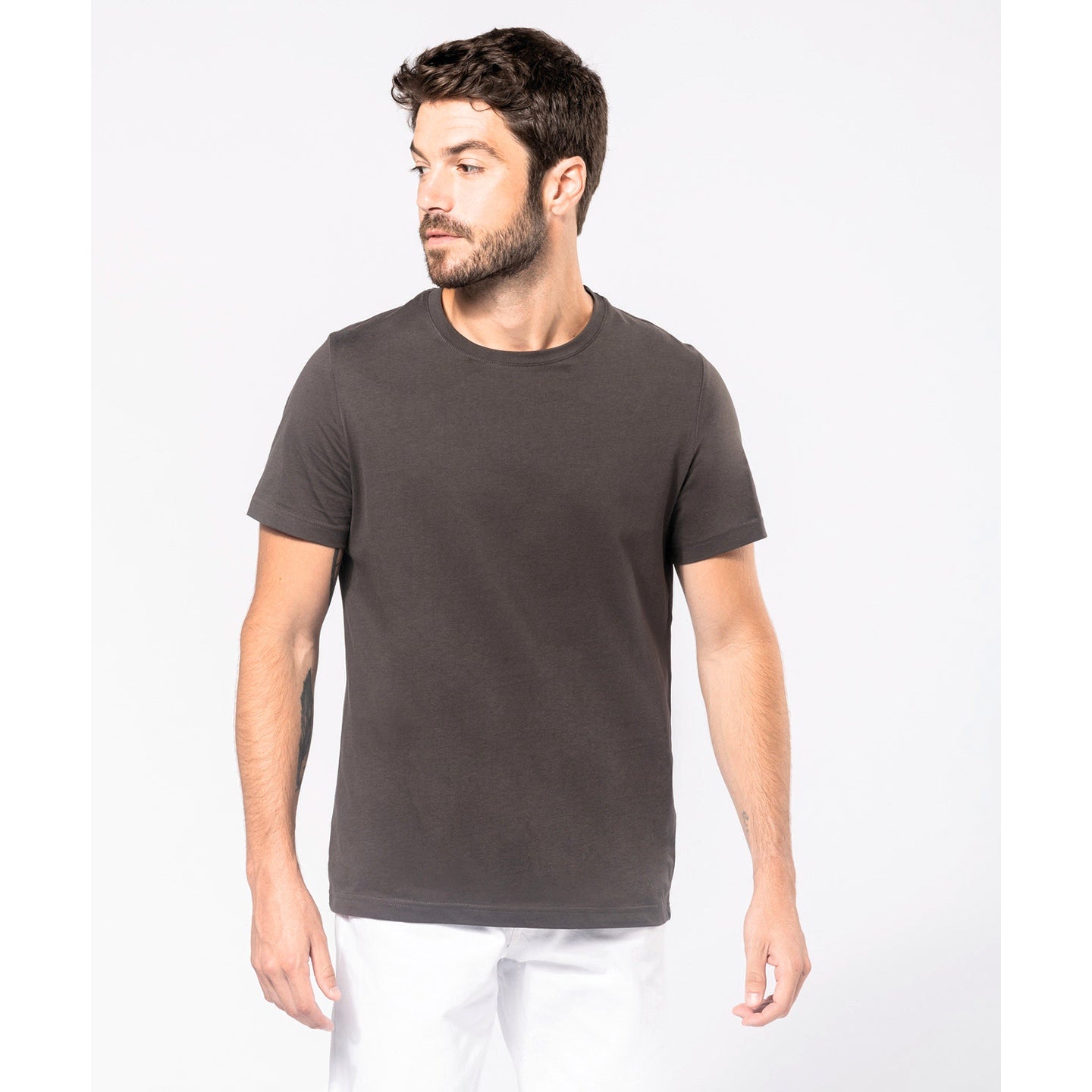 Kariban Short-Sleeved Crew Neck T-Shirt 100% Cotton Enzyme Washed Slim Fit