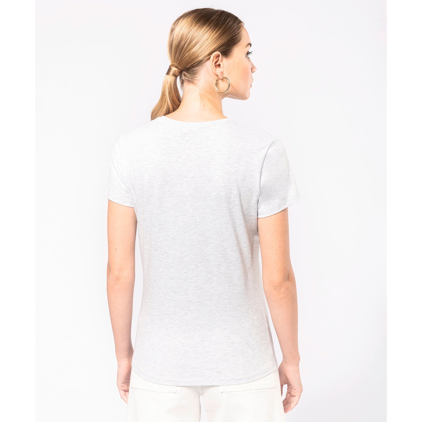 Kariban Ladies' V-Neck T-Shirt 100% Cotton Enzyme Washed Fitted Style
