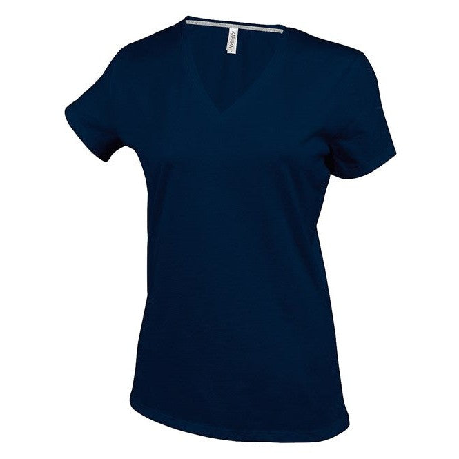 Kariban Ladies' V-Neck T-Shirt 100% Cotton Enzyme Washed Fitted Style