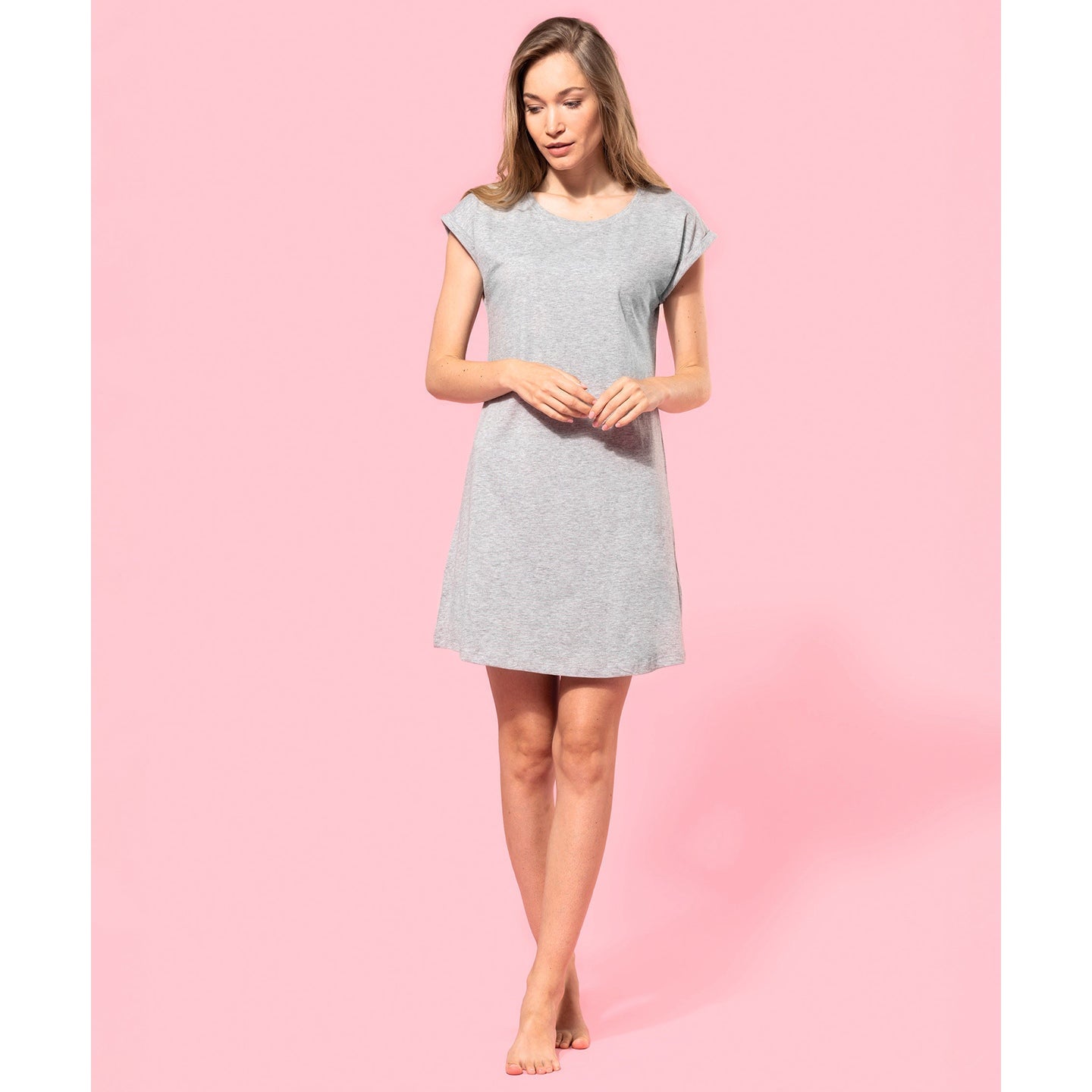 Kariban Ladies Long T-Shirt Comfort Fit Wide Neck Curved Hem Size S/M L/XL