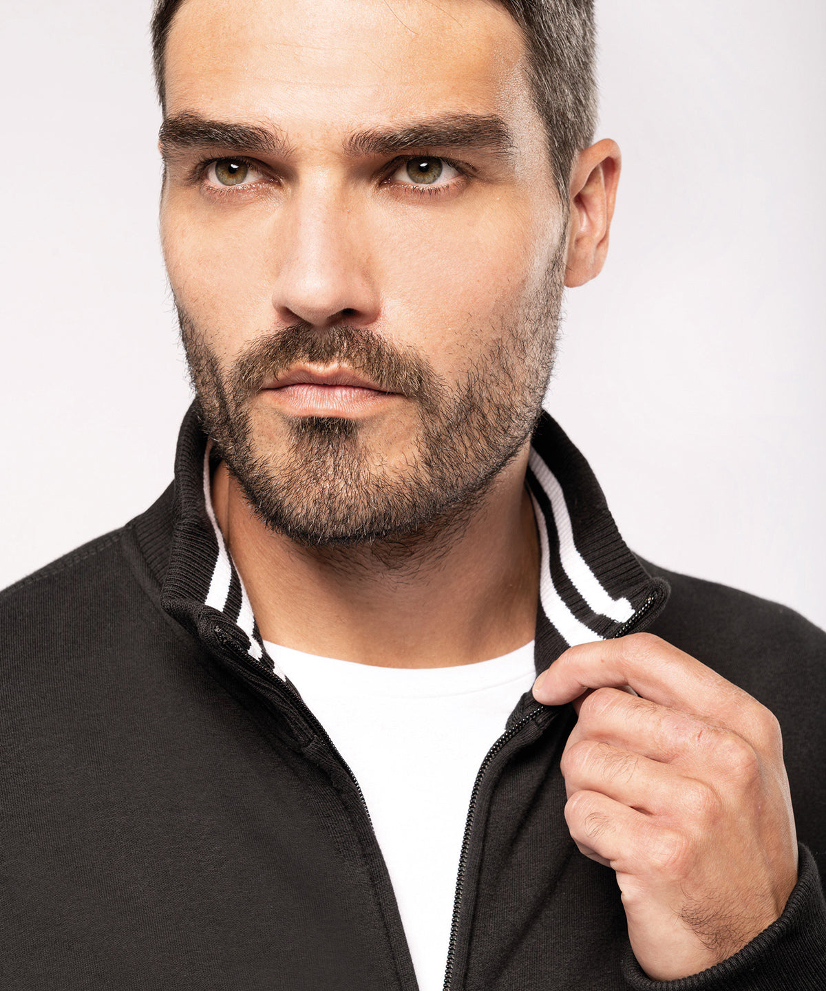 Kariban Men's Full Zip Sweat Jacket Fitted Cotton Blend with Pockets