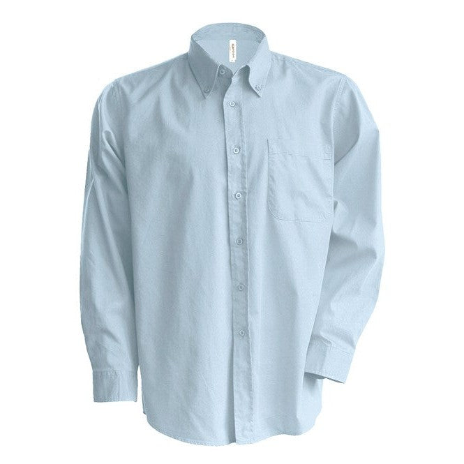 Kariban Men's Long-Sleeved Oxford Shirt Easy-Care Cotton Blend Button Down