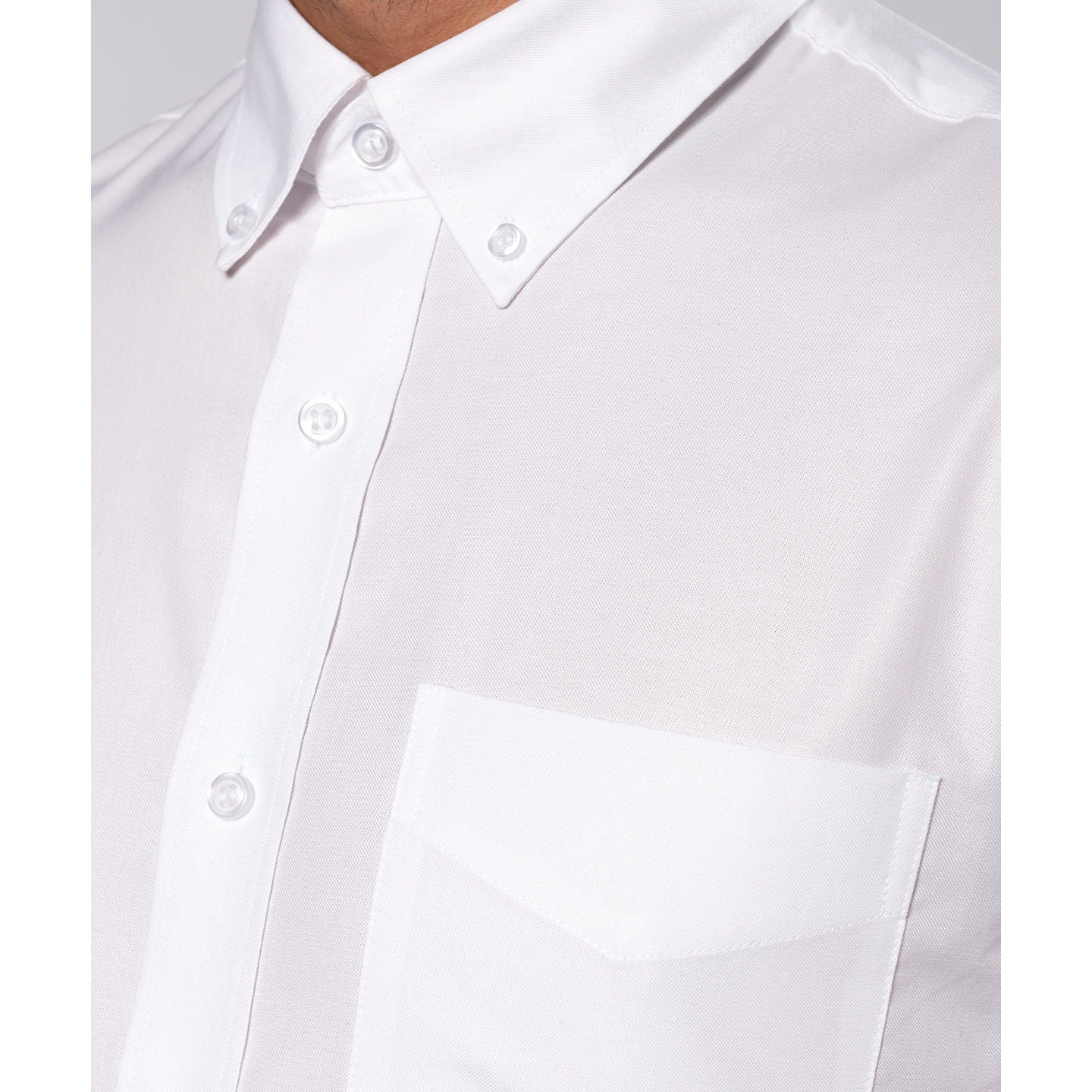 Kariban Men's Short-Sleeved Oxford Shirt Easy-Care Cotton Blend Button Down