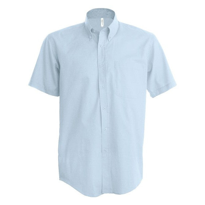 Kariban Men's Short-Sleeved Oxford Shirt Easy-Care Cotton Blend Button Down