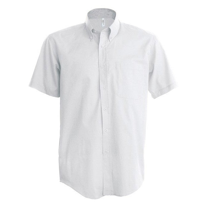 Kariban Men's Short-Sleeved Oxford Shirt Easy-Care Cotton Blend Button Down
