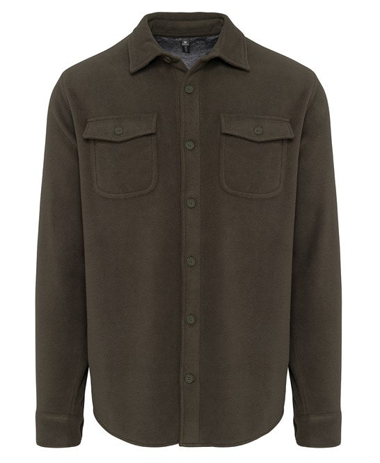 Kariban Sherpa-Lined Fleece Overshirt Soft Warm Microfleece 2 Chest Pockets