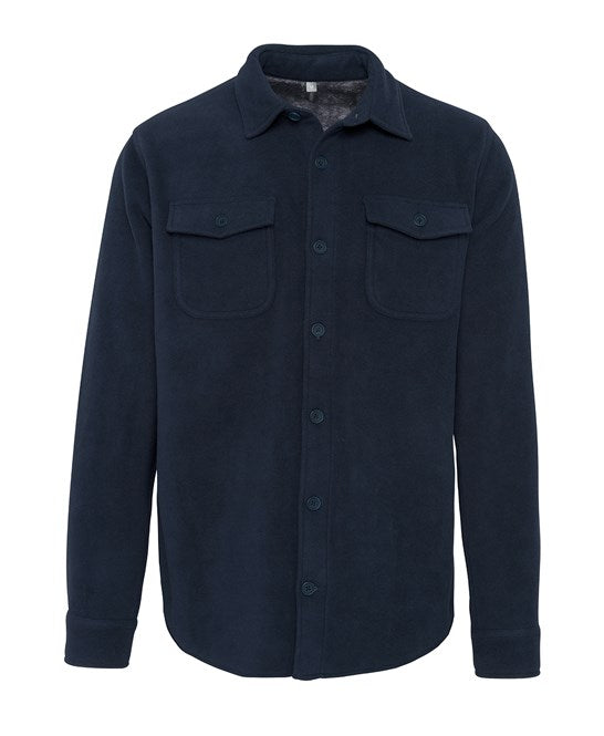 Kariban Sherpa-Lined Fleece Overshirt Soft Warm Microfleece 2 Chest Pockets