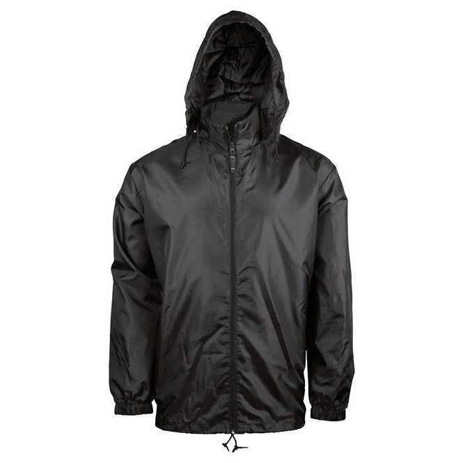 Kariban Windbreaker Jacket with Concealed Hood and Zipped Pockets, 100% Poly