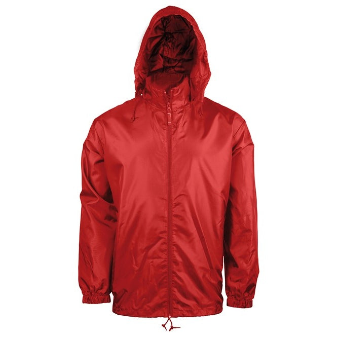 Kariban Windbreaker Jacket with Concealed Hood and Zipped Pockets, 100% Poly