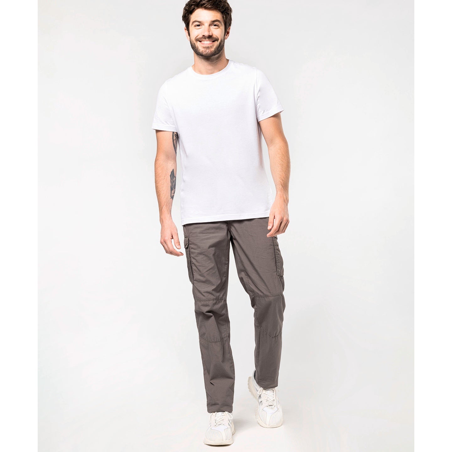 Kariban Men's Lightweight Cotton Multipocket Trousers with Drawstrings