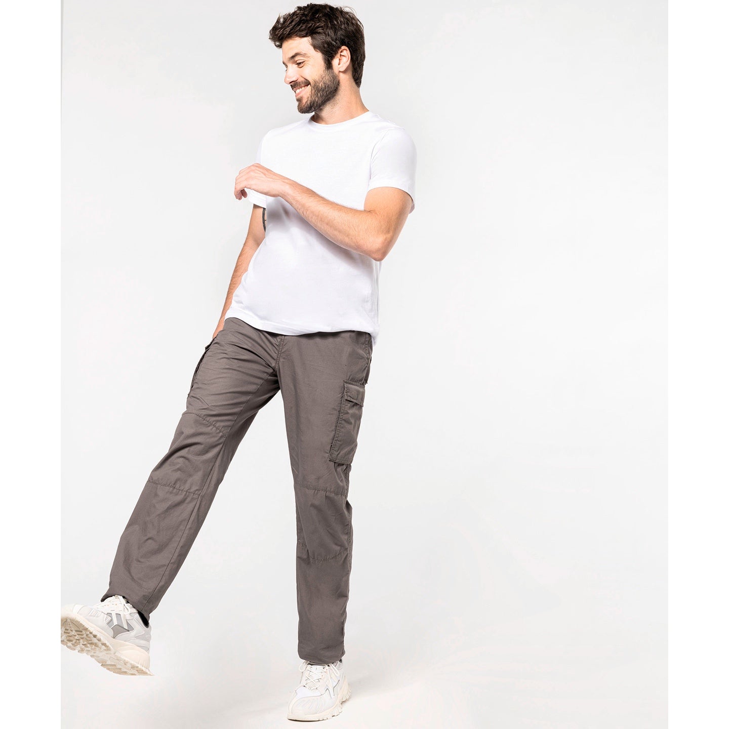 Kariban Men's Lightweight Cotton Multipocket Trousers with Drawstrings