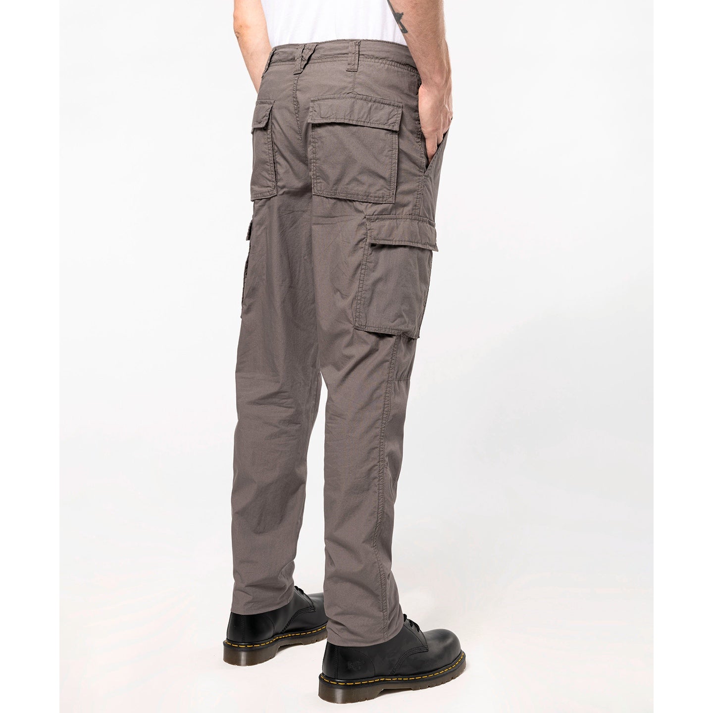 Kariban Men's Lightweight Cotton Multipocket Trousers with Drawstrings