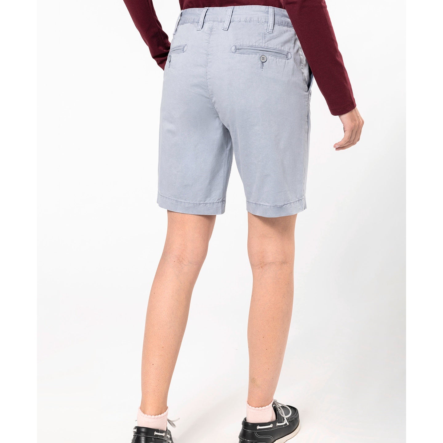 Kariban Ladies Washed Effect Bermuda Shorts 100% Cotton Comfort Fit