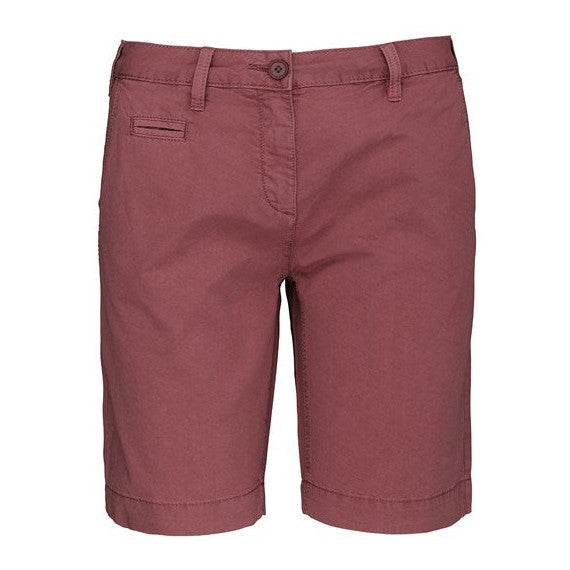 Kariban Ladies Washed Effect Bermuda Shorts 100% Cotton Comfort Fit