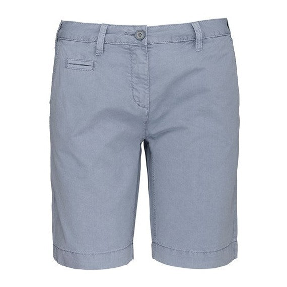 Kariban Ladies Washed Effect Bermuda Shorts 100% Cotton Comfort Fit