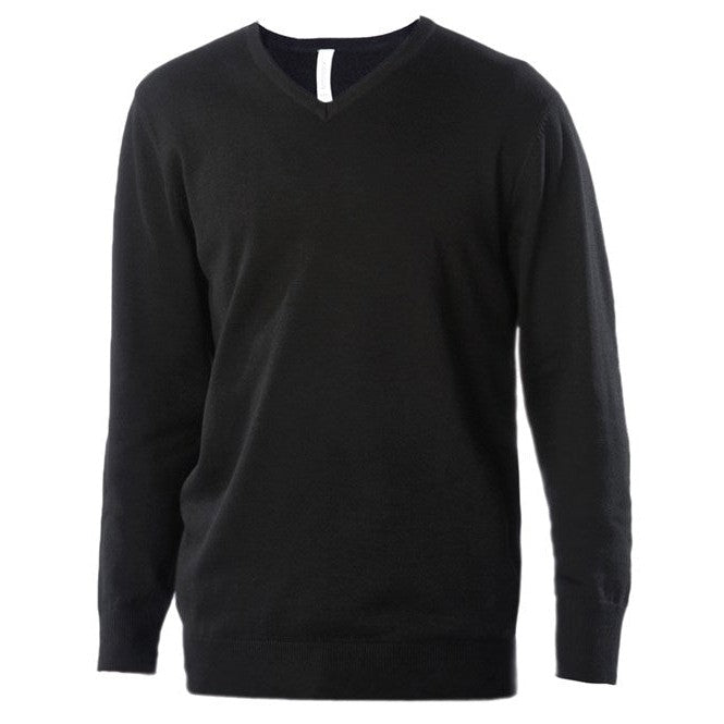 Kariban Men's V-Neck Jumper 50% Cotton 50% Acrylic Fitted Style Sizes S-2XL