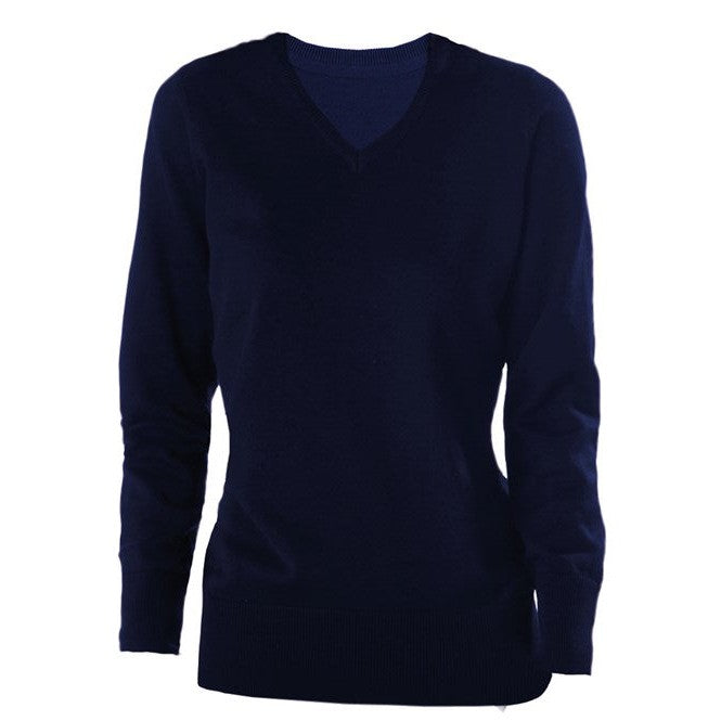 Kariban Ladies V-Neck Jumper 50% Cotton 50% Acrylic Shaped Style BSCI Certified