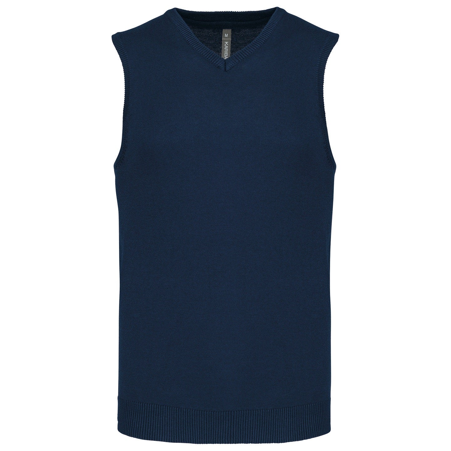 Kariban Men's Sleeveless V-Neck Jumper 50% Cotton Fitted Style BSCI Certified