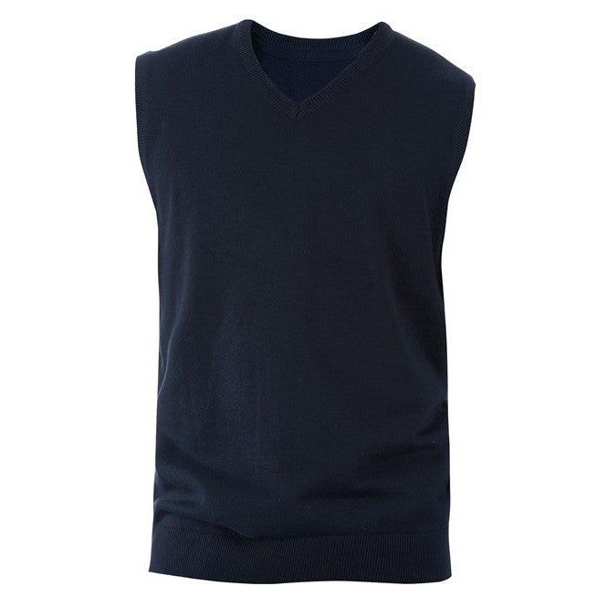 Kariban Men's Sleeveless V-Neck Jumper 50% Cotton Fitted Style BSCI Certified