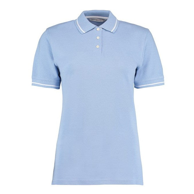 Kustom Kit Women's St Mellion Polo Classic Fit 100% Cotton Contrast Tipping