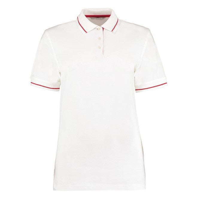 Kustom Kit Women's St Mellion Polo Classic Fit 100% Cotton Contrast Tipping