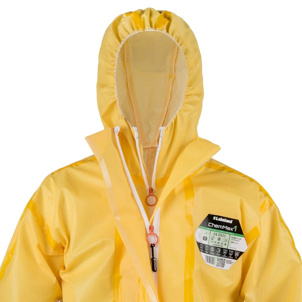 Lakeland ChemMAX 1 Yellow Coverall Type 3 & 4 Chemical Protection Lightweight