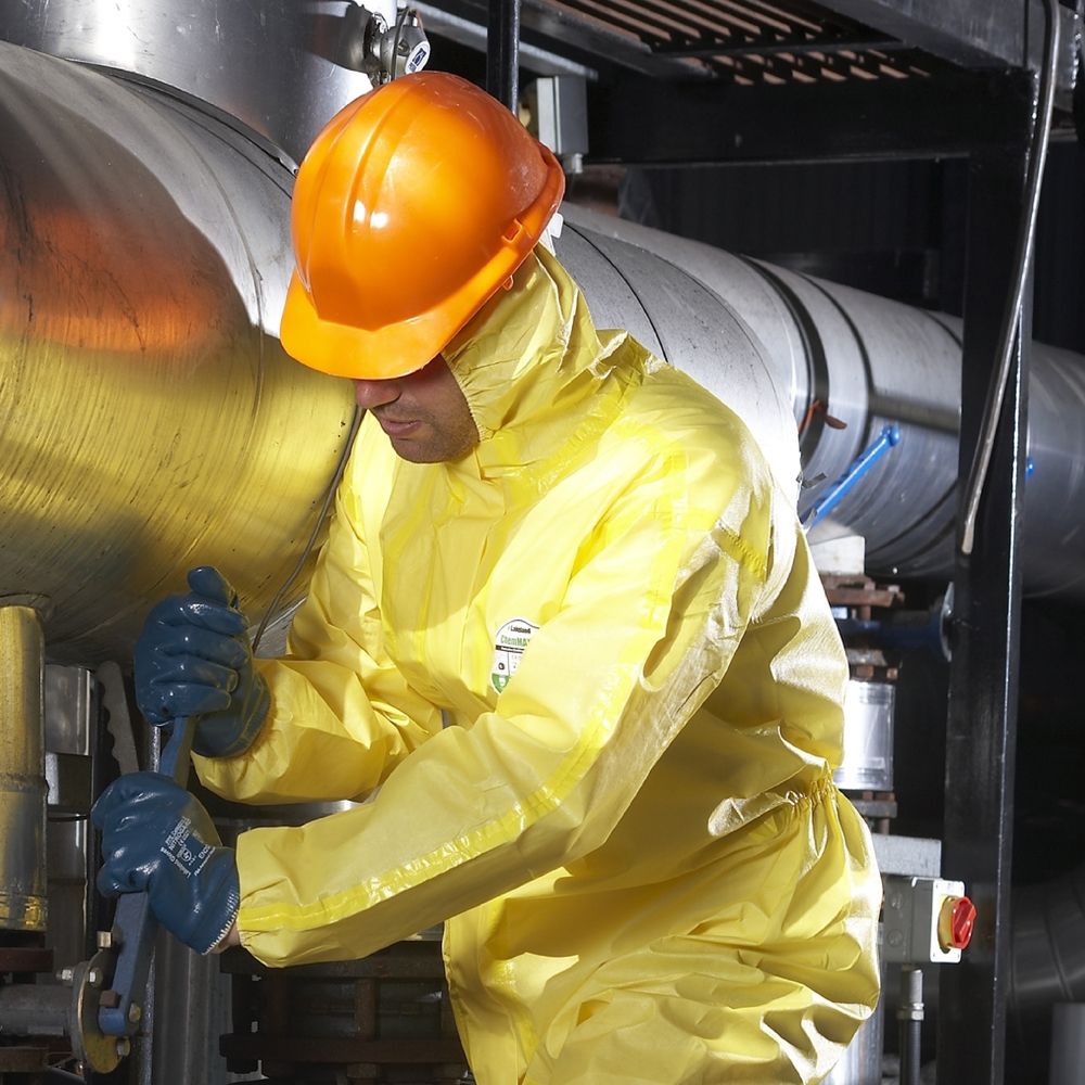 Lakeland ChemMAX 1 Yellow Coverall Type 3 & 4 Chemical Protection Lightweight