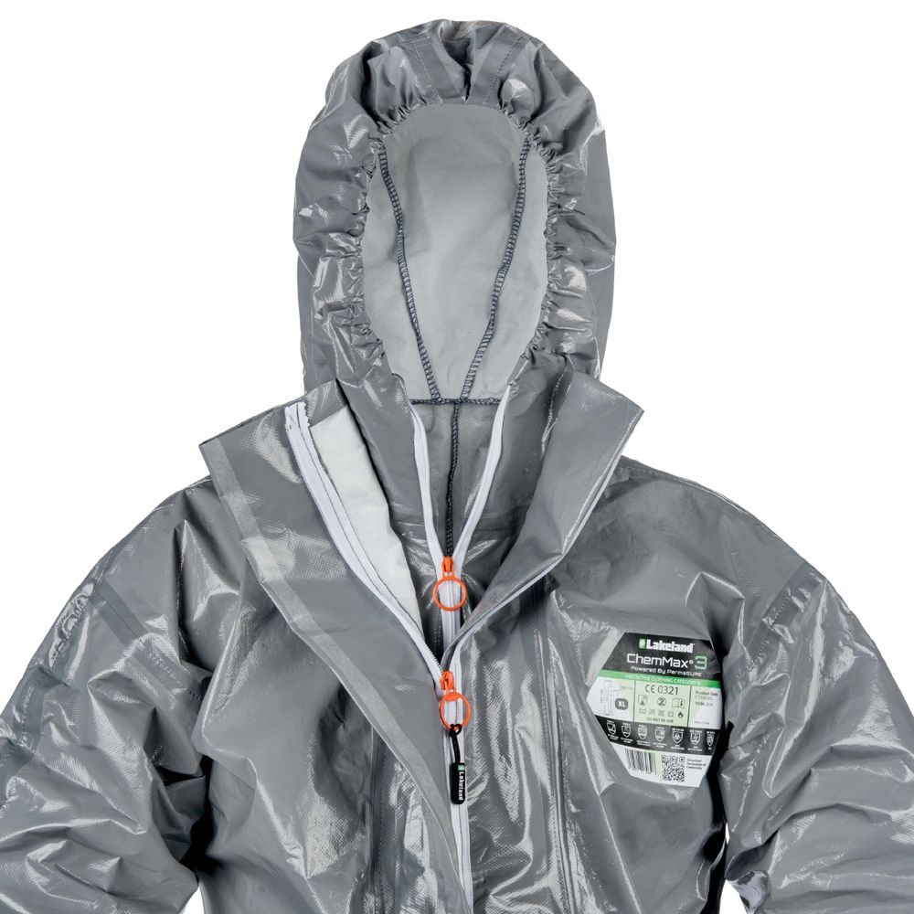 Lakeland ChemMAX 3 Grey Coverall Type 3 & 4 Chemical Protection Safety Gear
