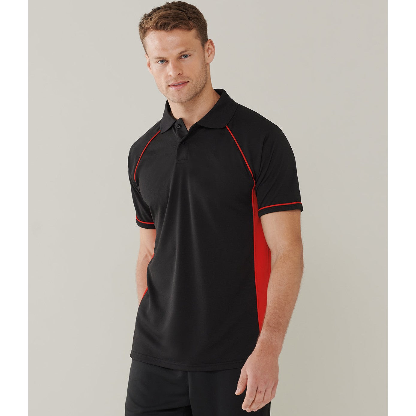 Finden & Hales CoolPlus Performance Polo Shirt with Contrast Panels and Piping