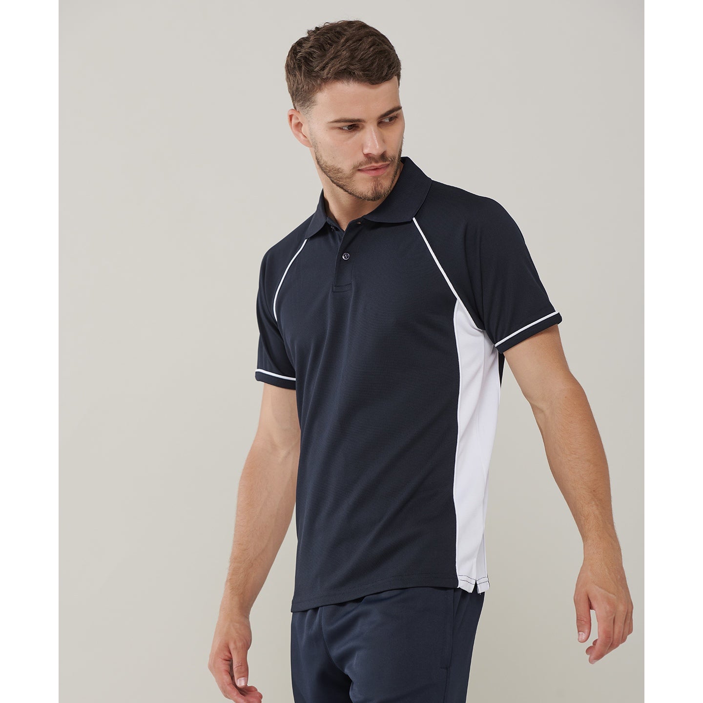 Finden & Hales CoolPlus Performance Polo Shirt with Contrast Panels and Piping