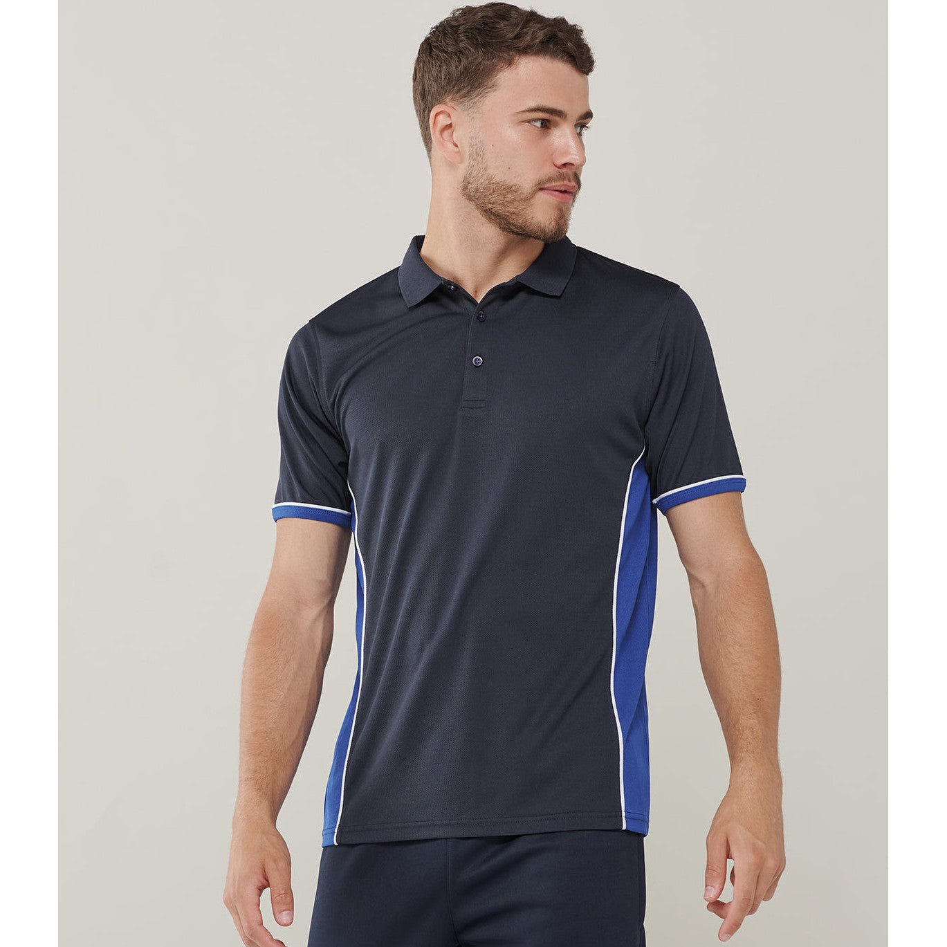 Finden & Hales Panel Polo Shirt Wicking Fabric Cool Dry Sportswear XS-2XL