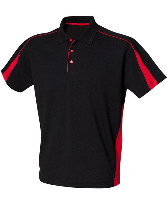 Finden & Hales Club Polo Shirt Soft Touch Polycotton Contrast Panels S-3XL