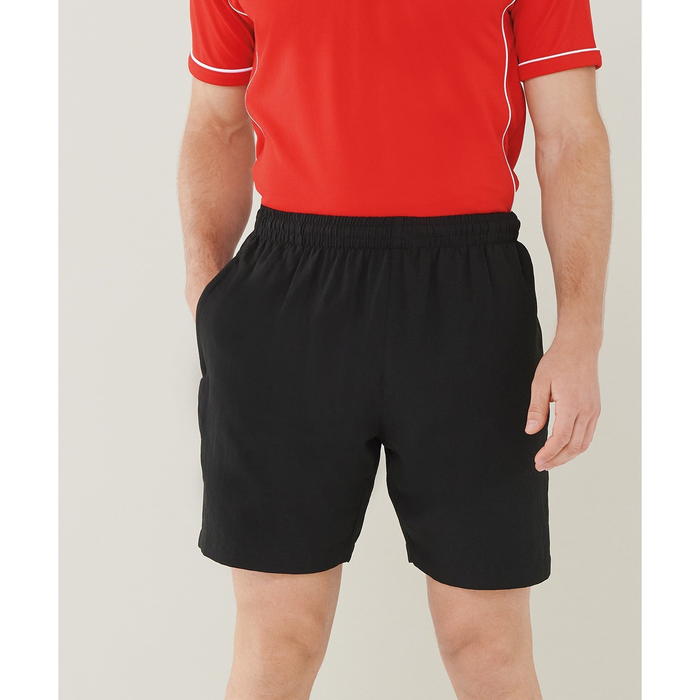 Finden & Hales Microfibre Shorts with Drawcord Waist and Zipped Pockets