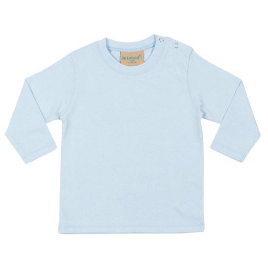 Larkwood Long-Sleeved T-Shirt for Kids with Popper Detail - 100% Cotton