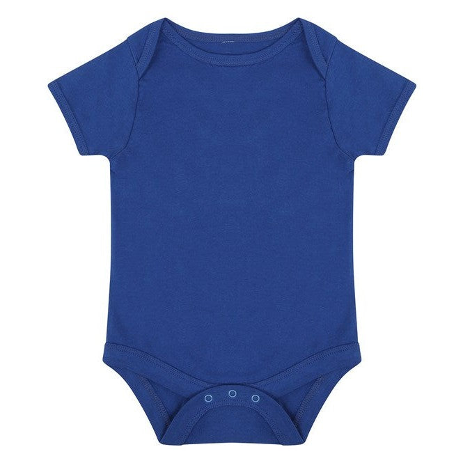 Larkwood Short-Sleeved Baby Bodysuit 100% Cotton Envelope Neck YKK Popper