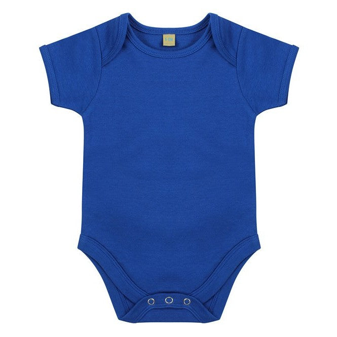 Larkwood Short-Sleeved Baby Bodysuit with Envelope Neck and Popper Fastening