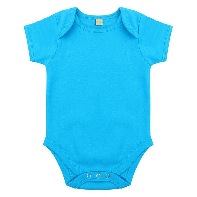 Larkwood Short-Sleeved Baby Bodysuit with Envelope Neck and Popper Fastening