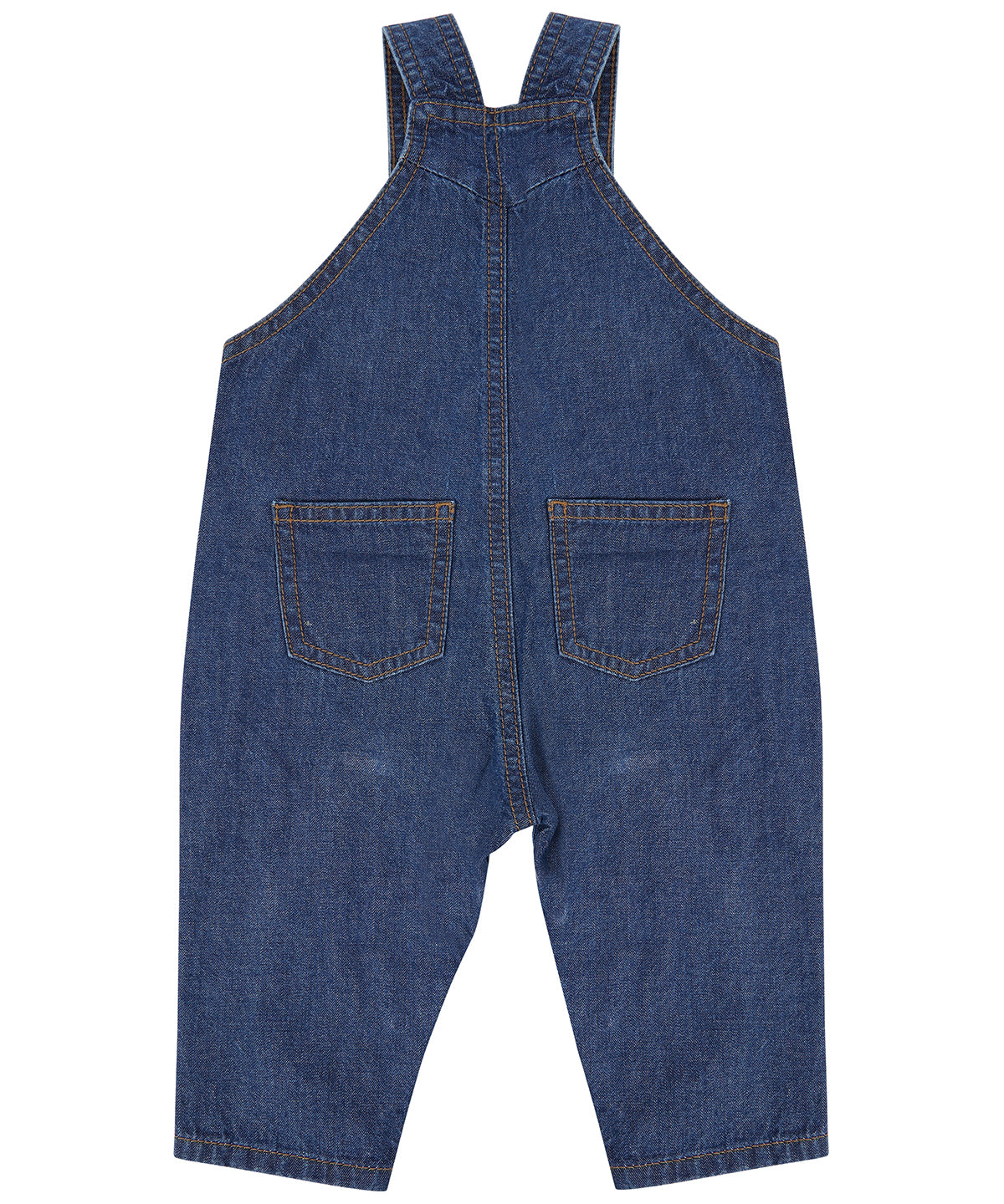 Larkwood Kids Denim Dungarees with YKK Poppers and Stone Wash Finish