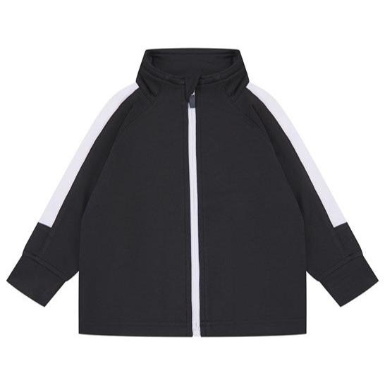 Larkwood Kids Track Top Contrast Panels Ribbed Cuffs Sports Leisurewear