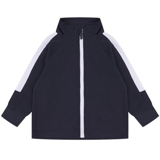 Larkwood Kids Track Top Contrast Panels Ribbed Cuffs Sports Leisurewear