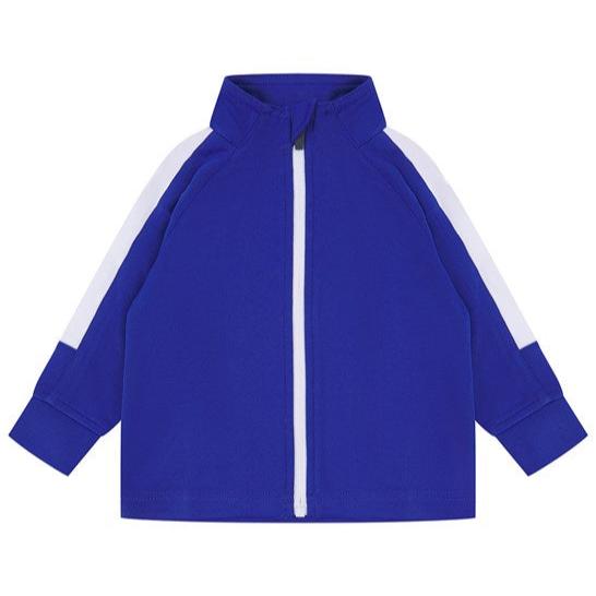Larkwood Kids Track Top Contrast Panels Ribbed Cuffs Sports Leisurewear