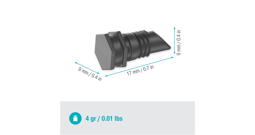 Gardena MDS Plug 4.6mm for Micro-Drip-System Drip Irrigation Line Sealing