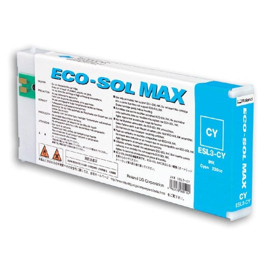 Roland Eco-Sol MAX3 Inks CMYK for Printer Cutters 220ml 440ml