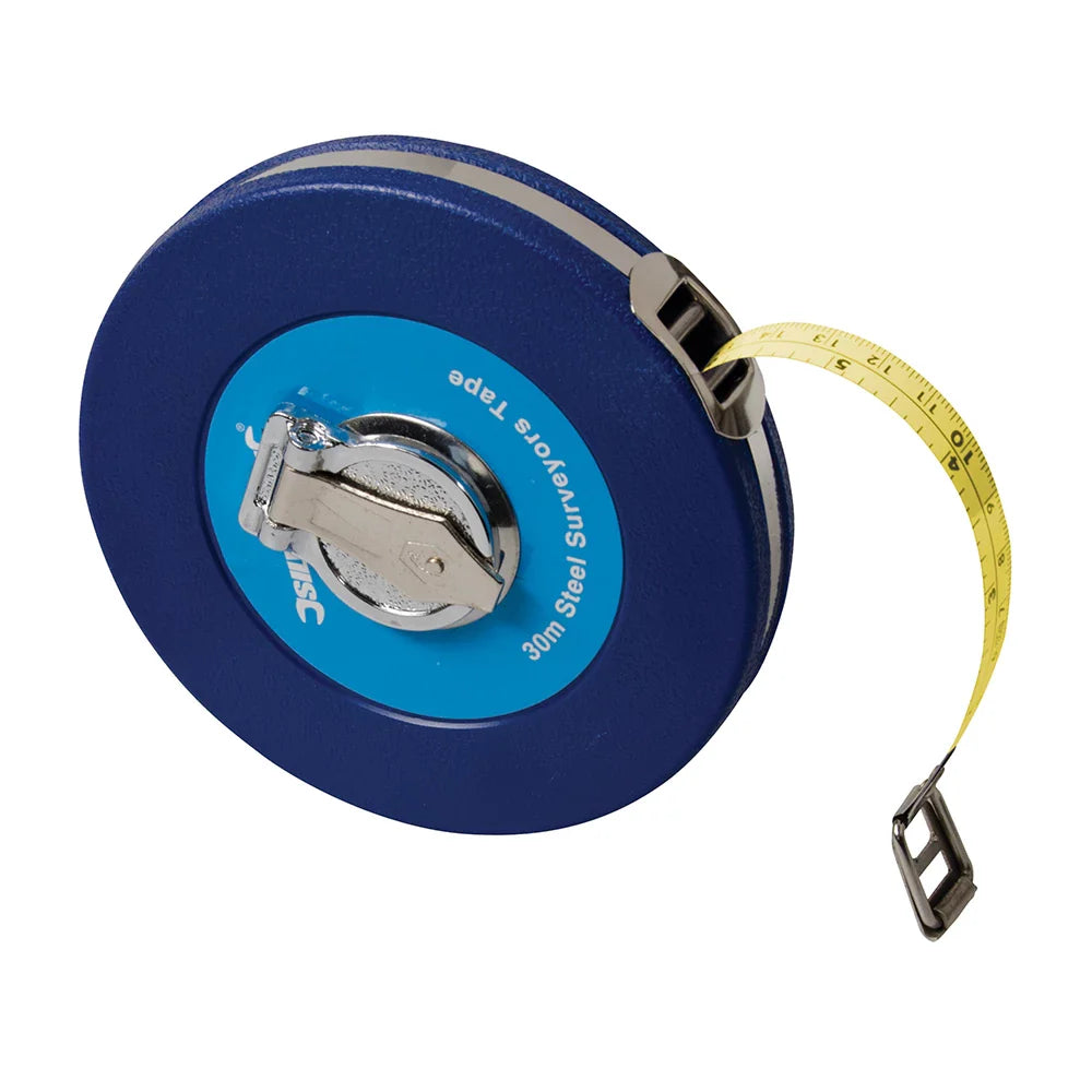 Silverline Steel Surveyors Tape 12mm Wide ABS Case Accuracy Metric Imperial