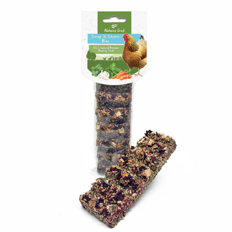 Natures Grub Nature's Snap 'N' Share Treat Bar For Birds Natural Oats Seeds